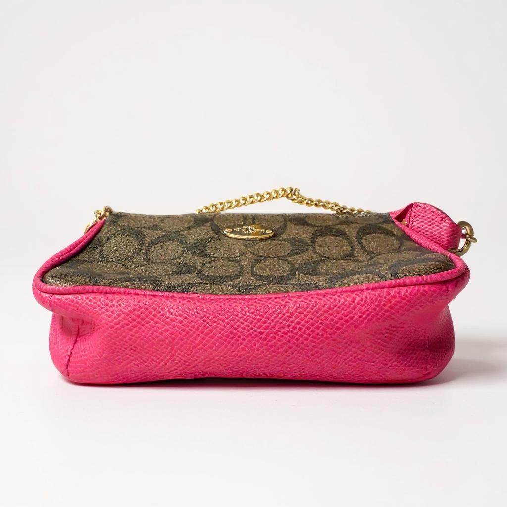 Brown/Cranberry Coach Handbag