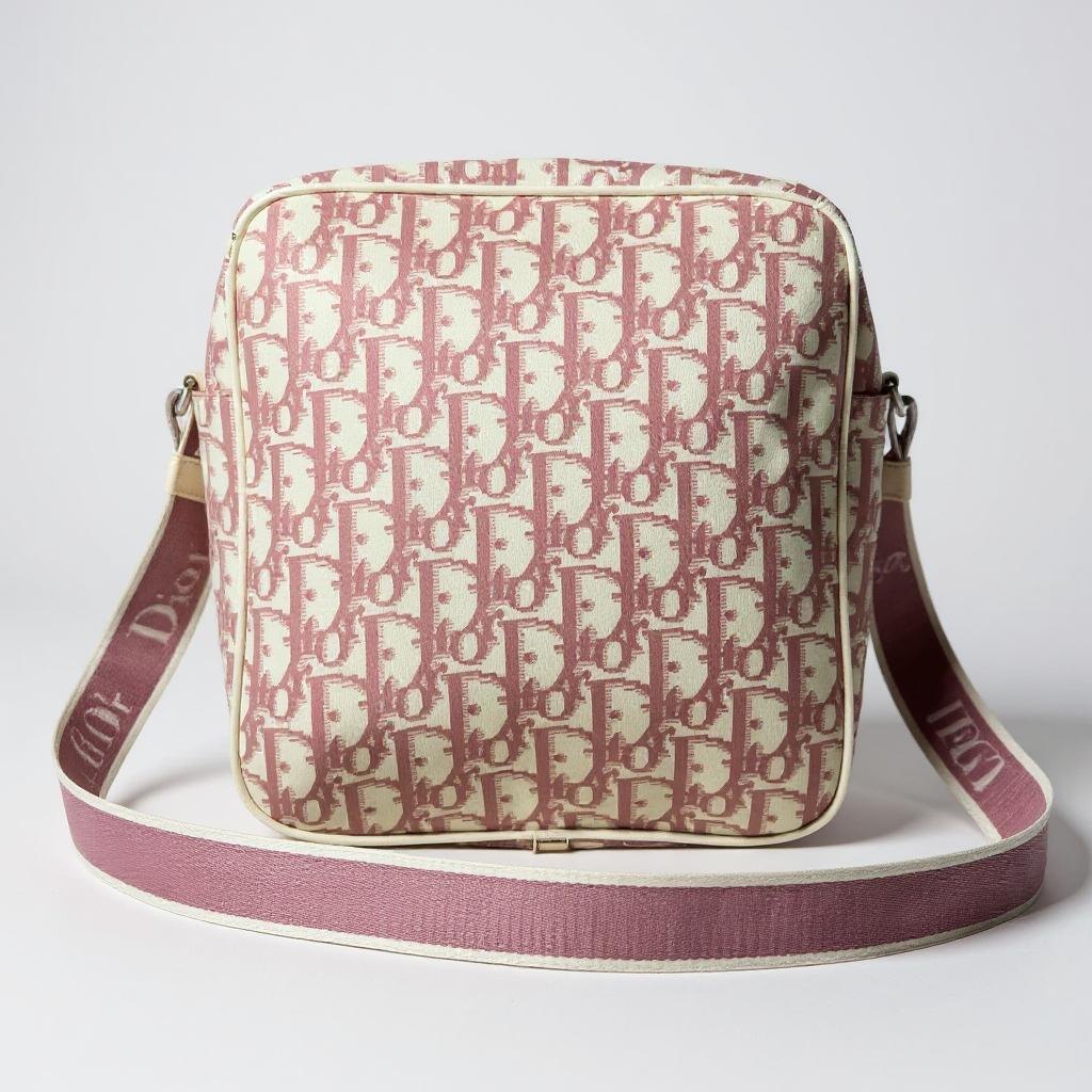 Christian Dior Pink and White Bag