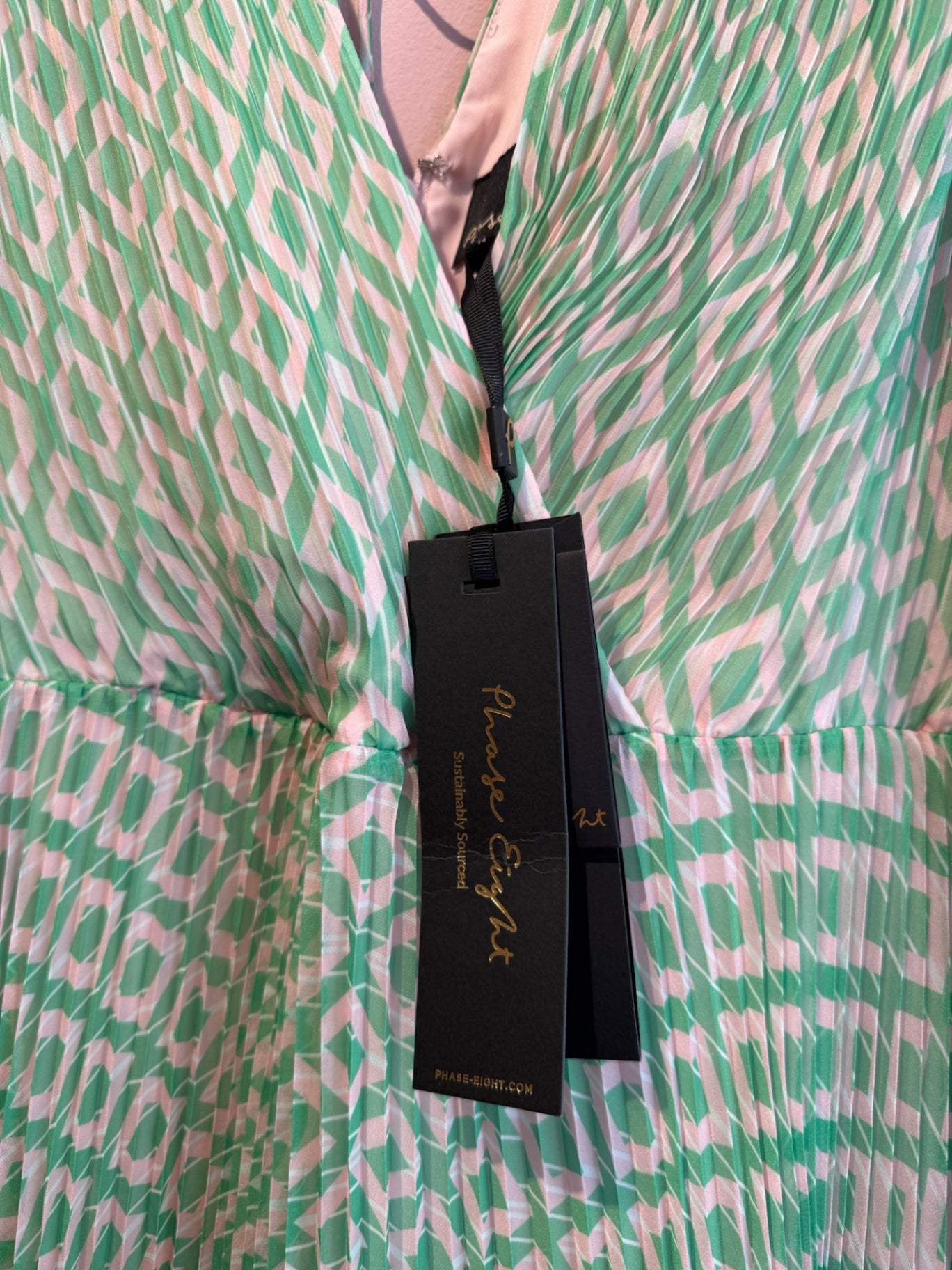 Green and white Phase Eight Dress