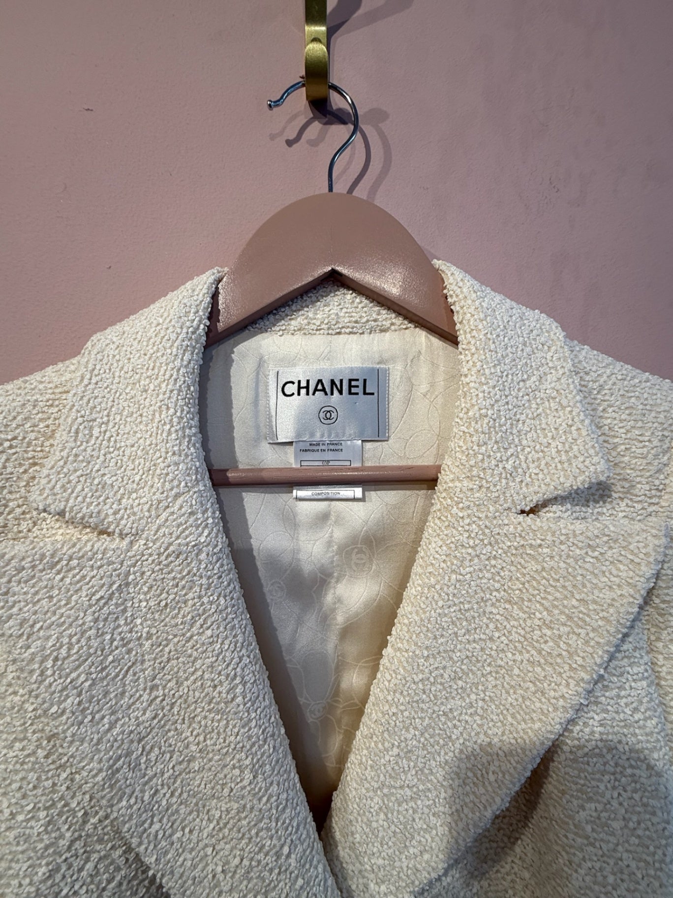 Chanel Cream Boucle Jacket