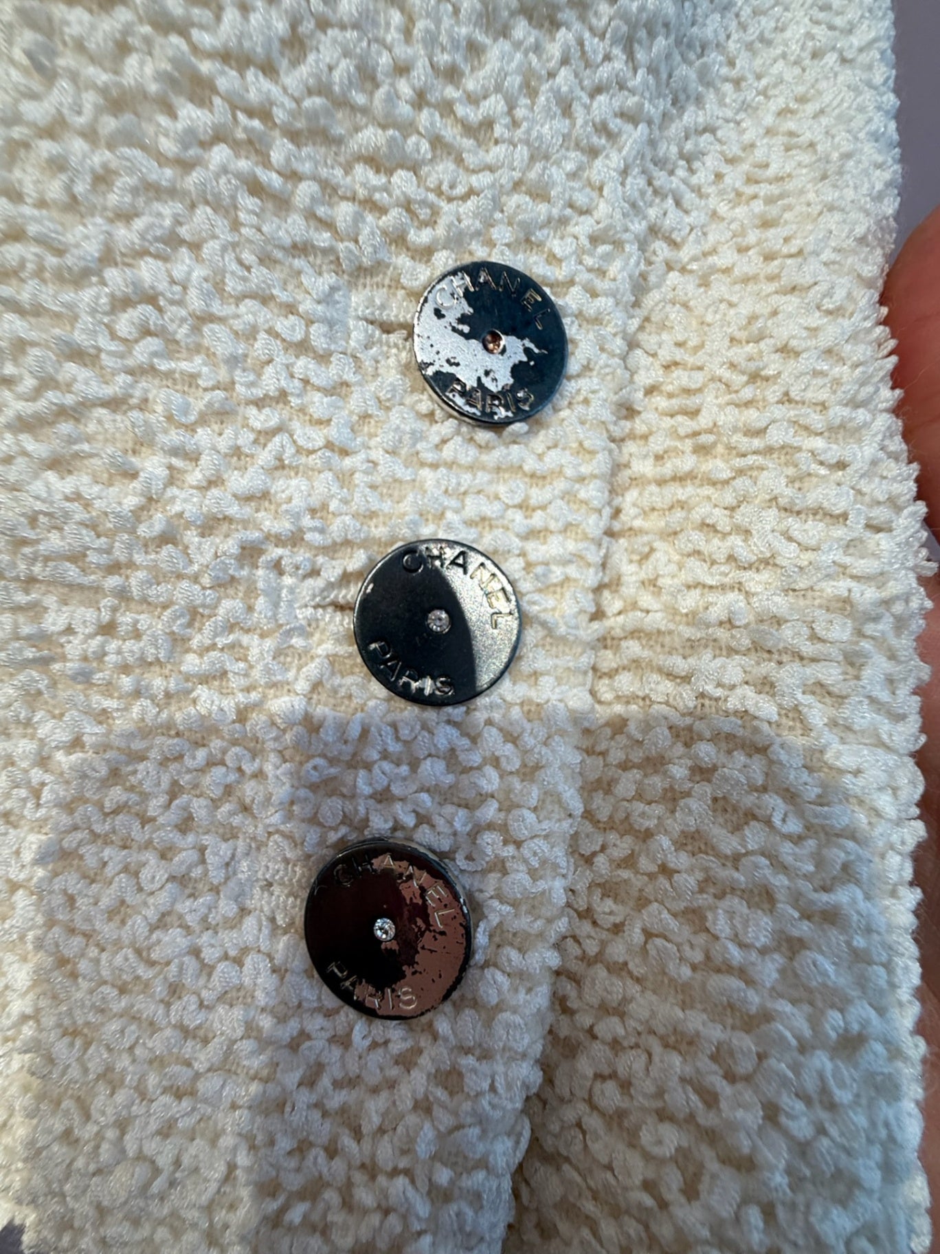 Chanel Cream Boucle Jacket