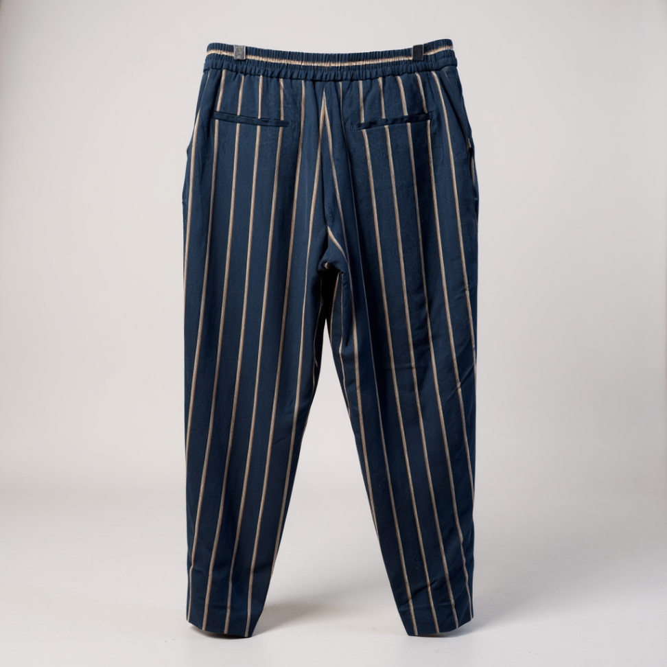 Massimo Dutti Navy blue with beige pinstripes Trousers