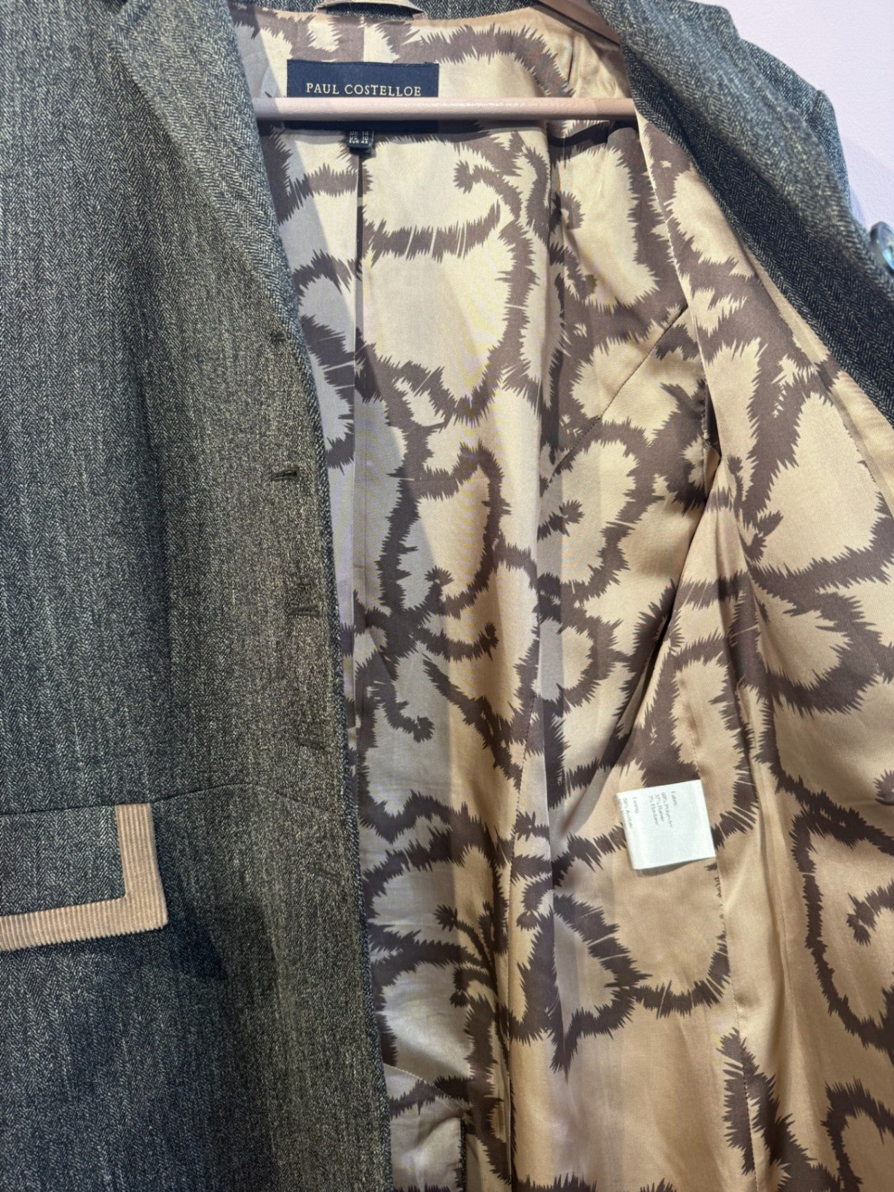 PAUL COSTELLOE Grey Hacking Jacket