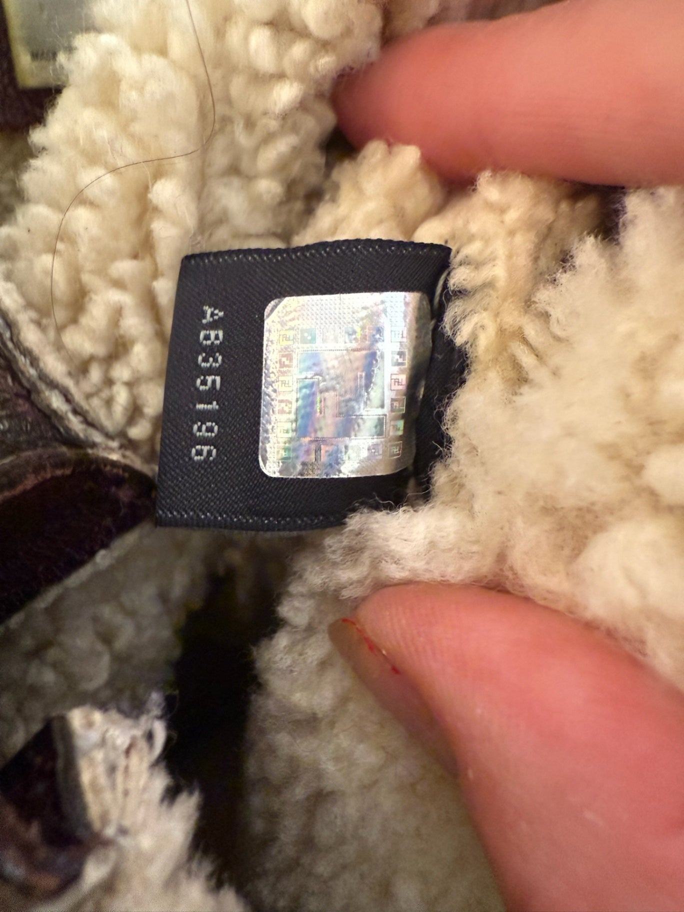 Fendi Brown Sheepskin Shoulder Bag