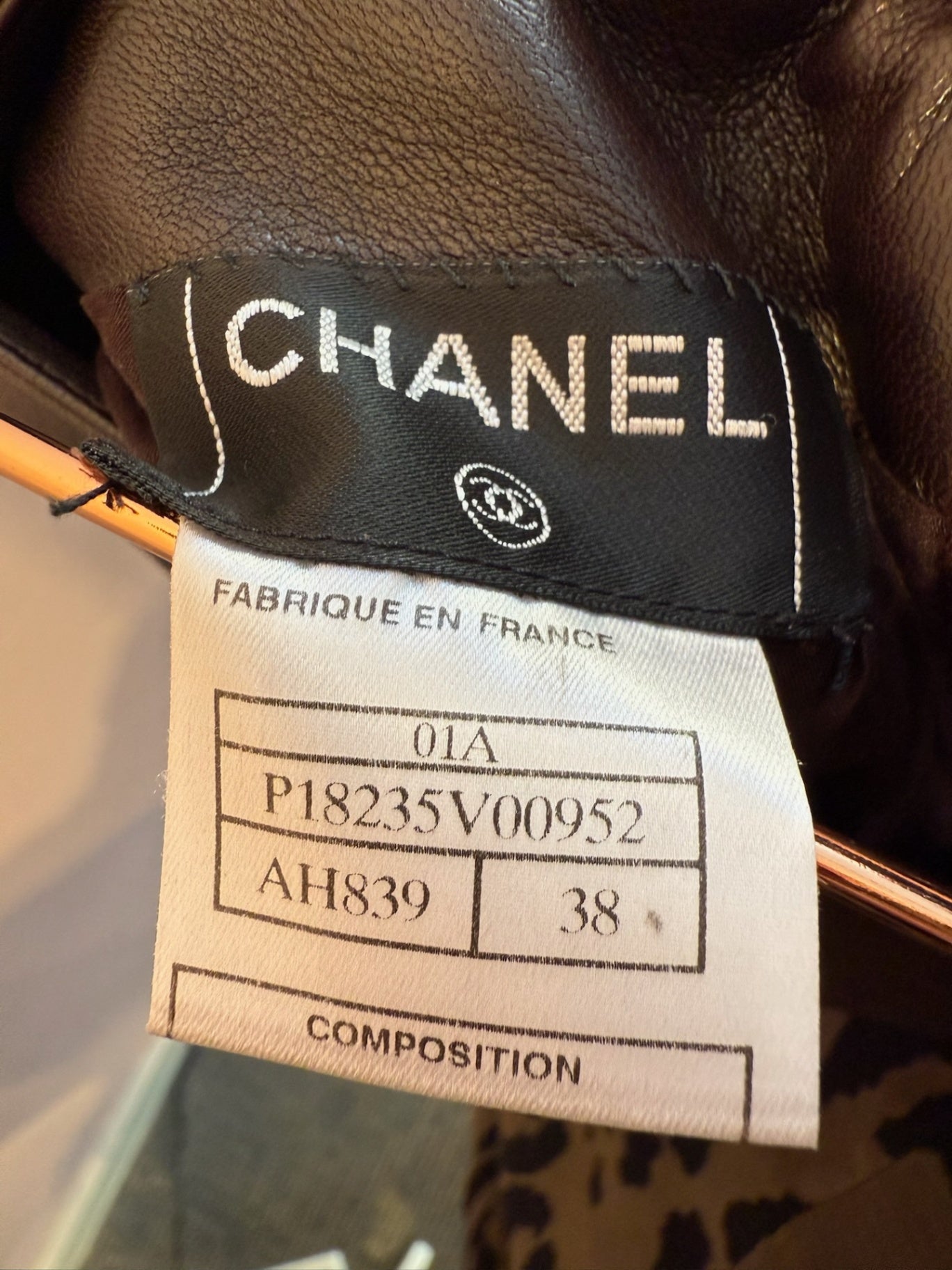 Chanel Leather Skirt