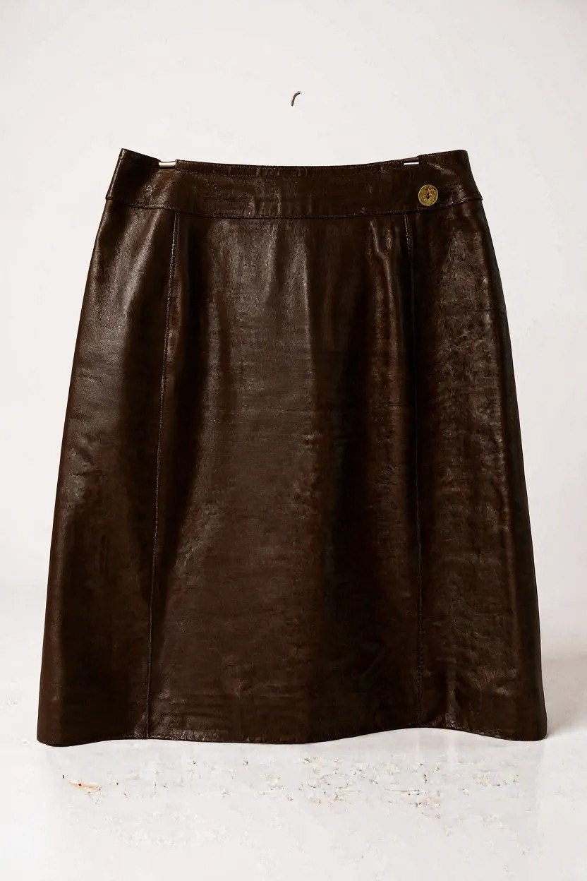 Chanel Leather Skirt