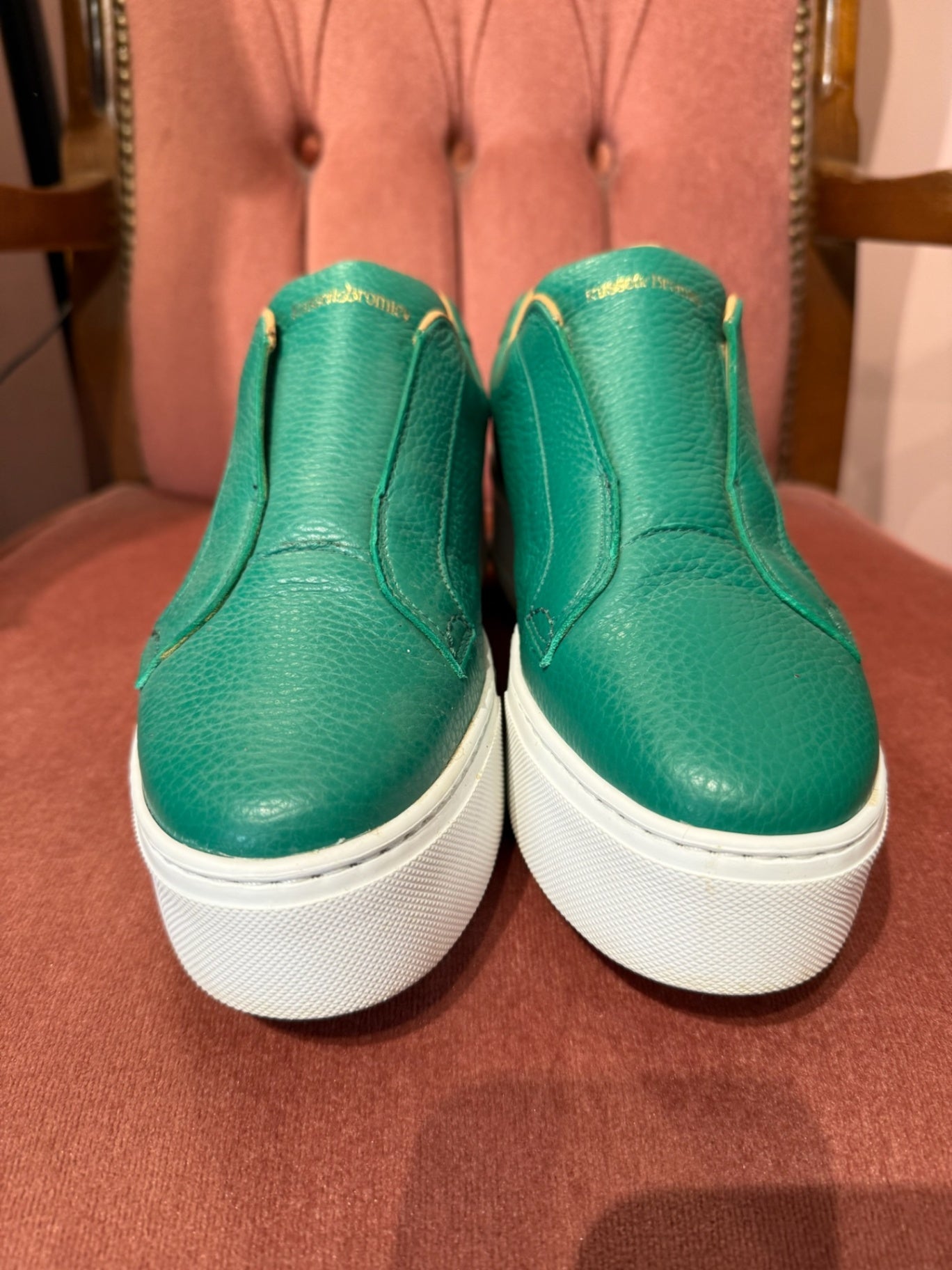 Russell & Bromley Park Up Green Trainers