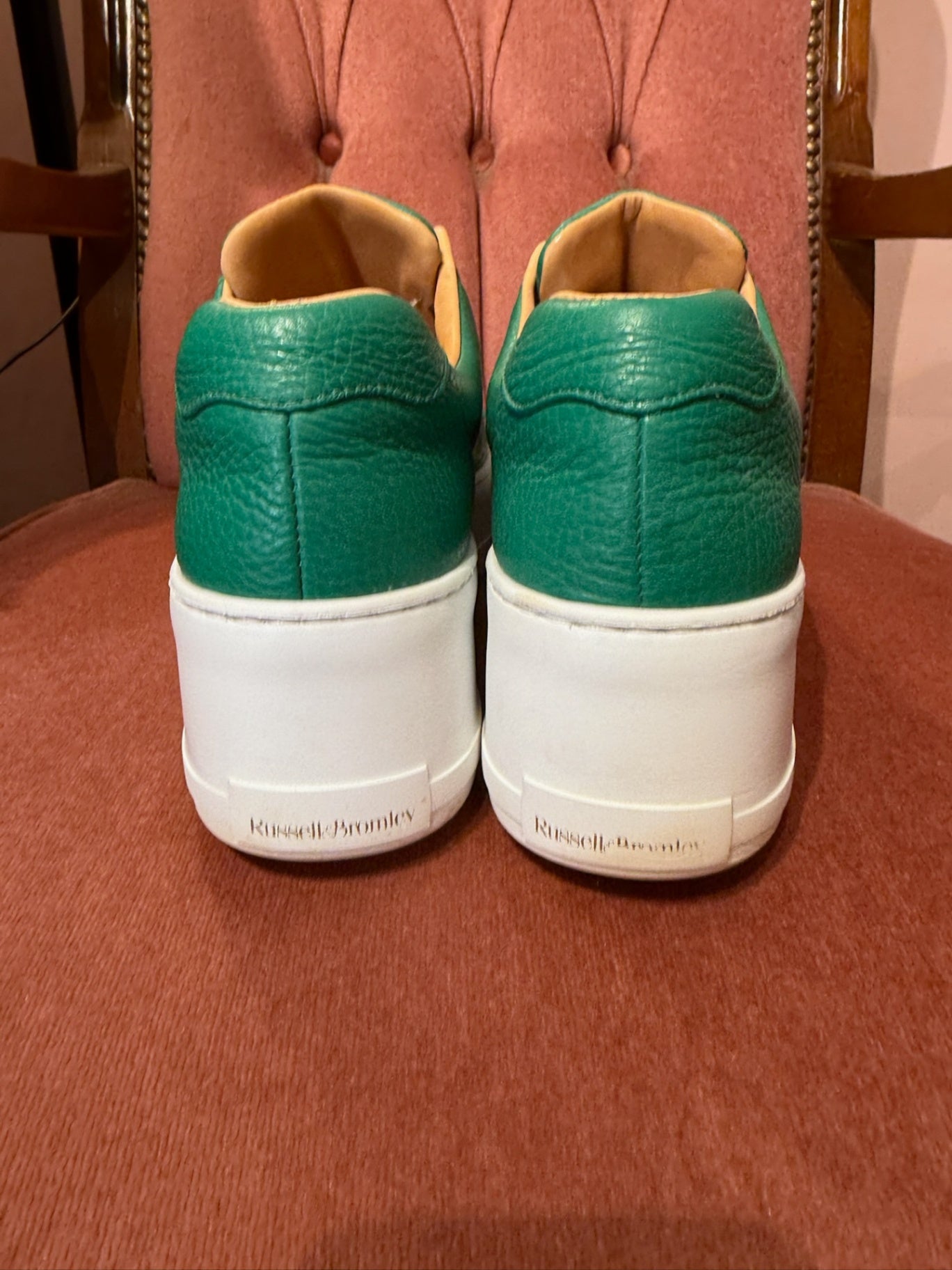 Russell & Bromley Park Up Green Trainers