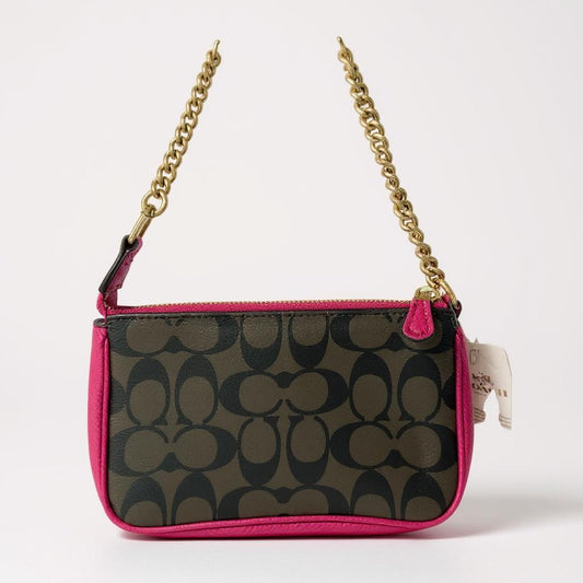 Brown/Cranberry Coach Handbag