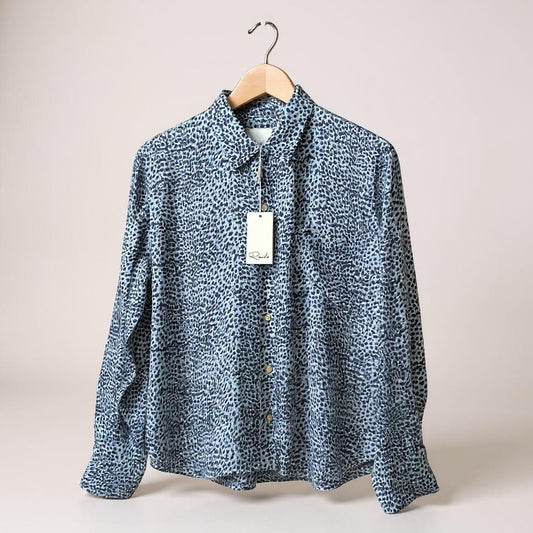 Rails Blue and black animal print Shirt