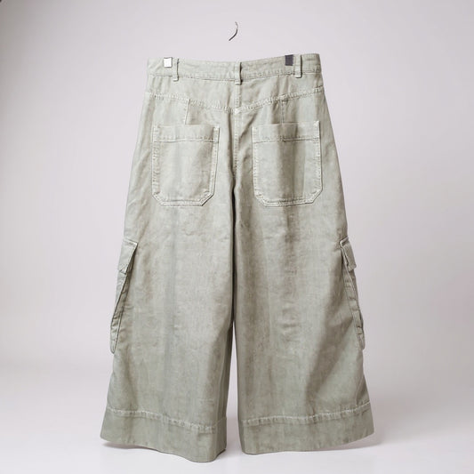 ME&EM Beige Cropped Cargo Trouser