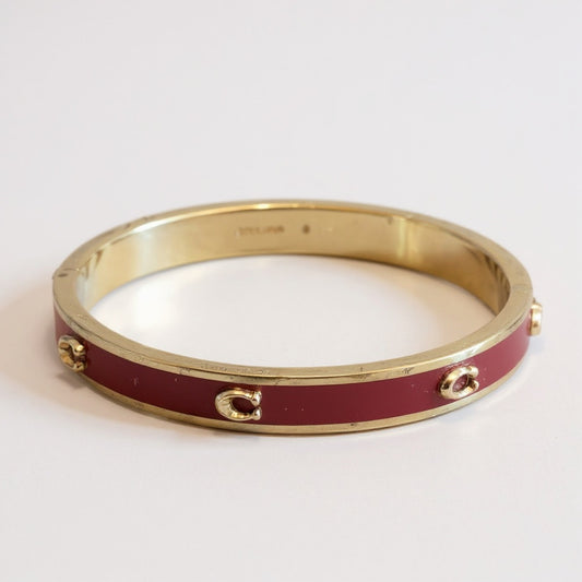 Coach Burgundy and Gold Bangle
