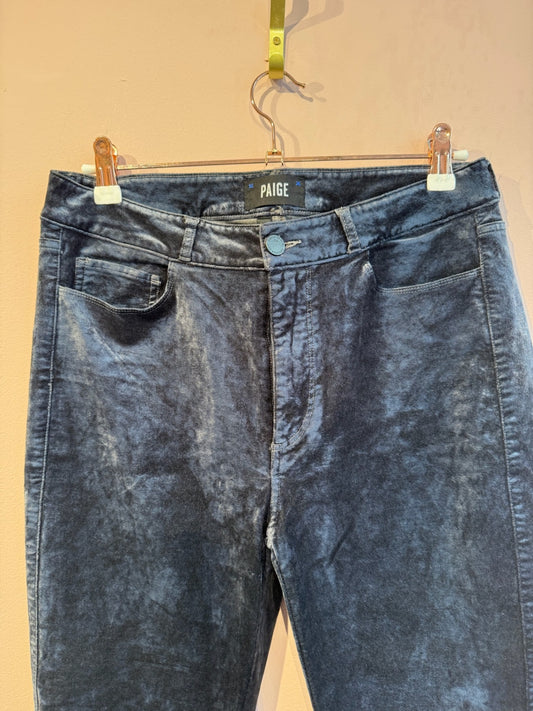 PAIGE Black Blue Trousers