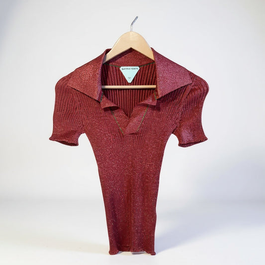 Bottega Veneta Glitter Pinky Red Blouse