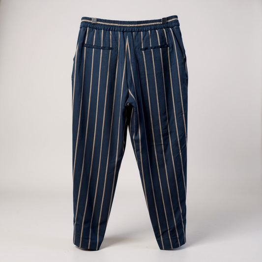 Massimo Dutti Navy blue with beige pinstripes Trousers