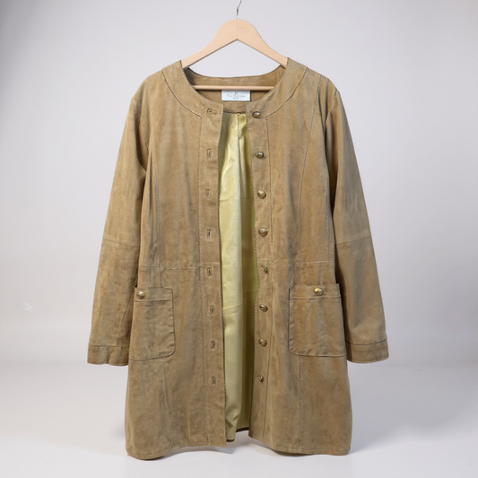 Elegance Camel Suede Jacket
