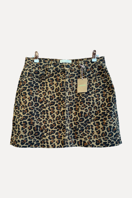Boden Leopard Print Mini Skirt