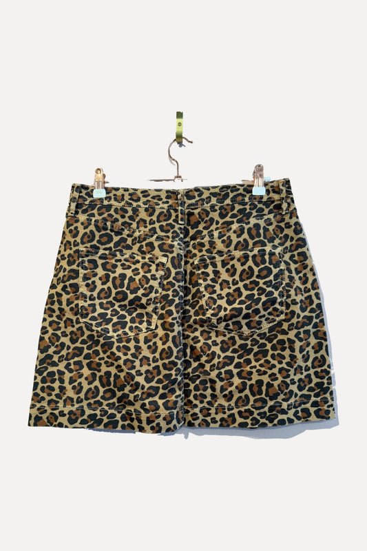 Boden Leopard Print Mini Skirt