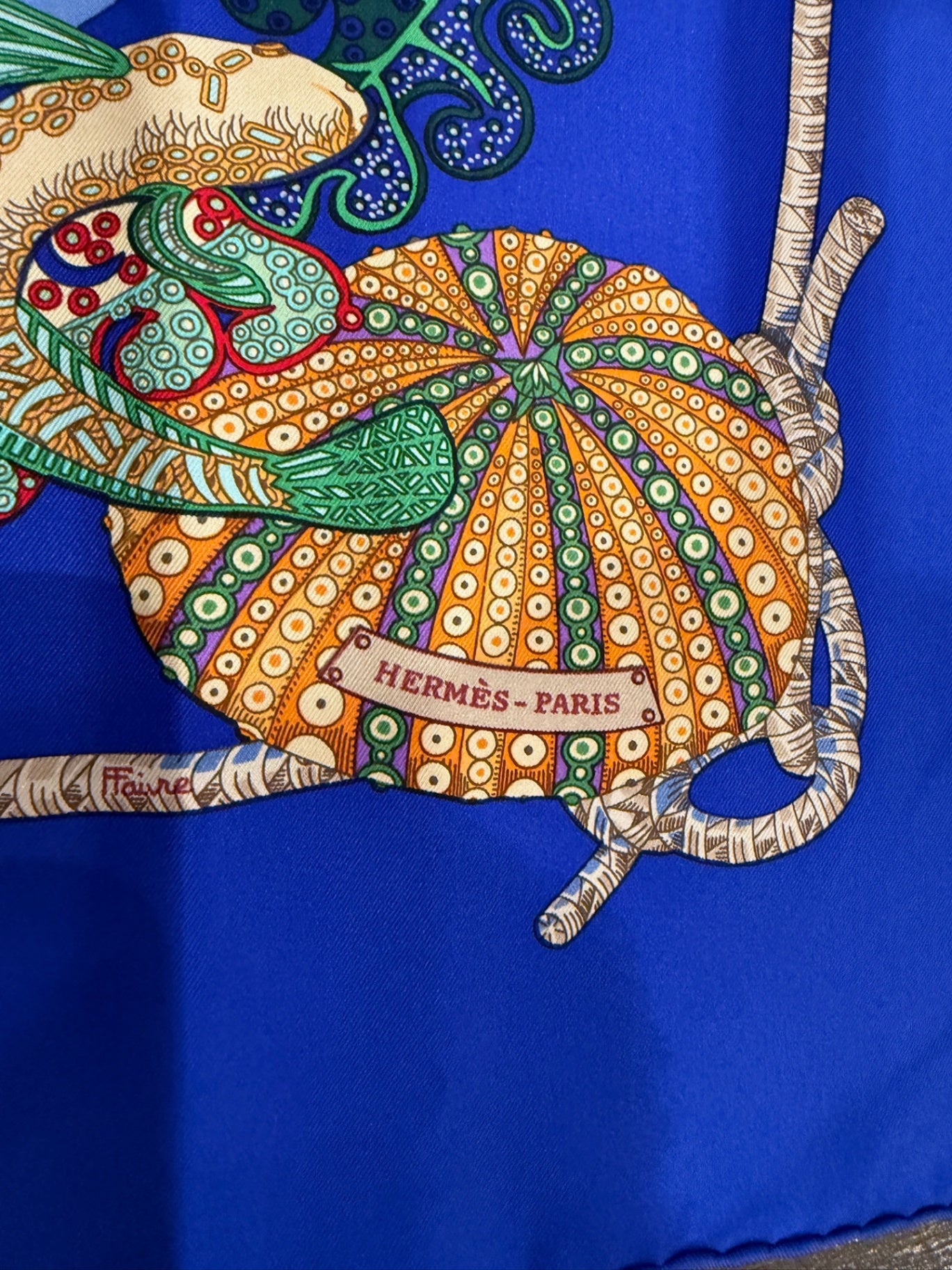 Hermes Paris Grands Fonds Silk Scarf