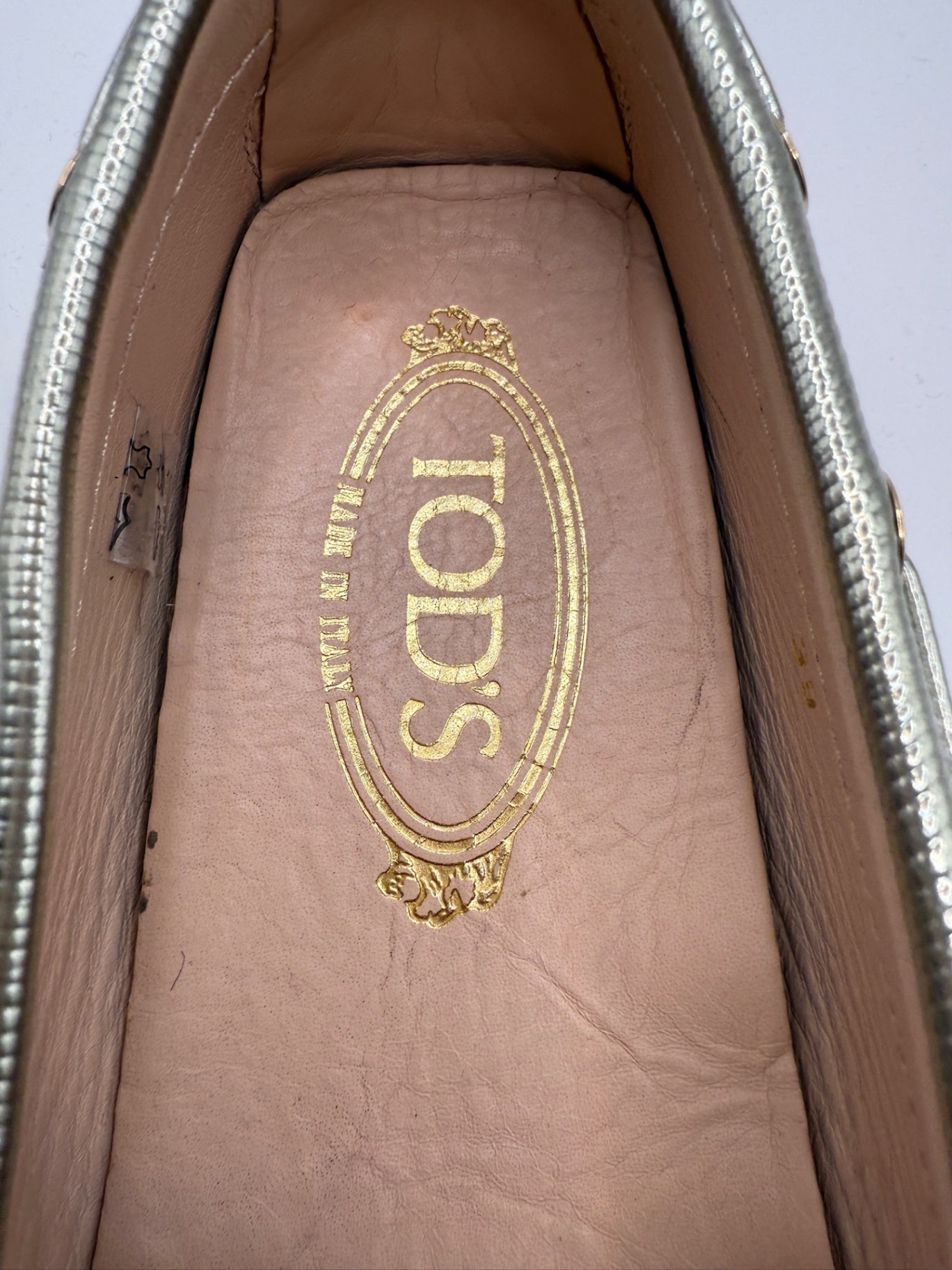 Tods Silver Loafers