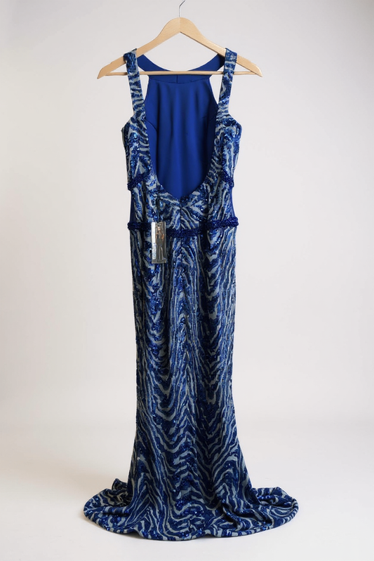 Pia Michi Sequin Evening Dress