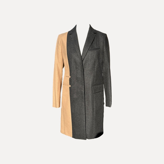 French Connection Beige, black and Dark grey Coat