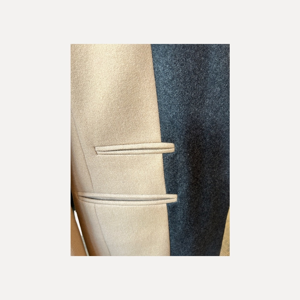 French Connection Beige, black and Dark grey Coat