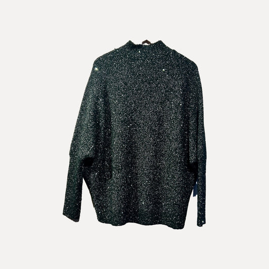 Mint Velvet Black with silver glitter Jumper