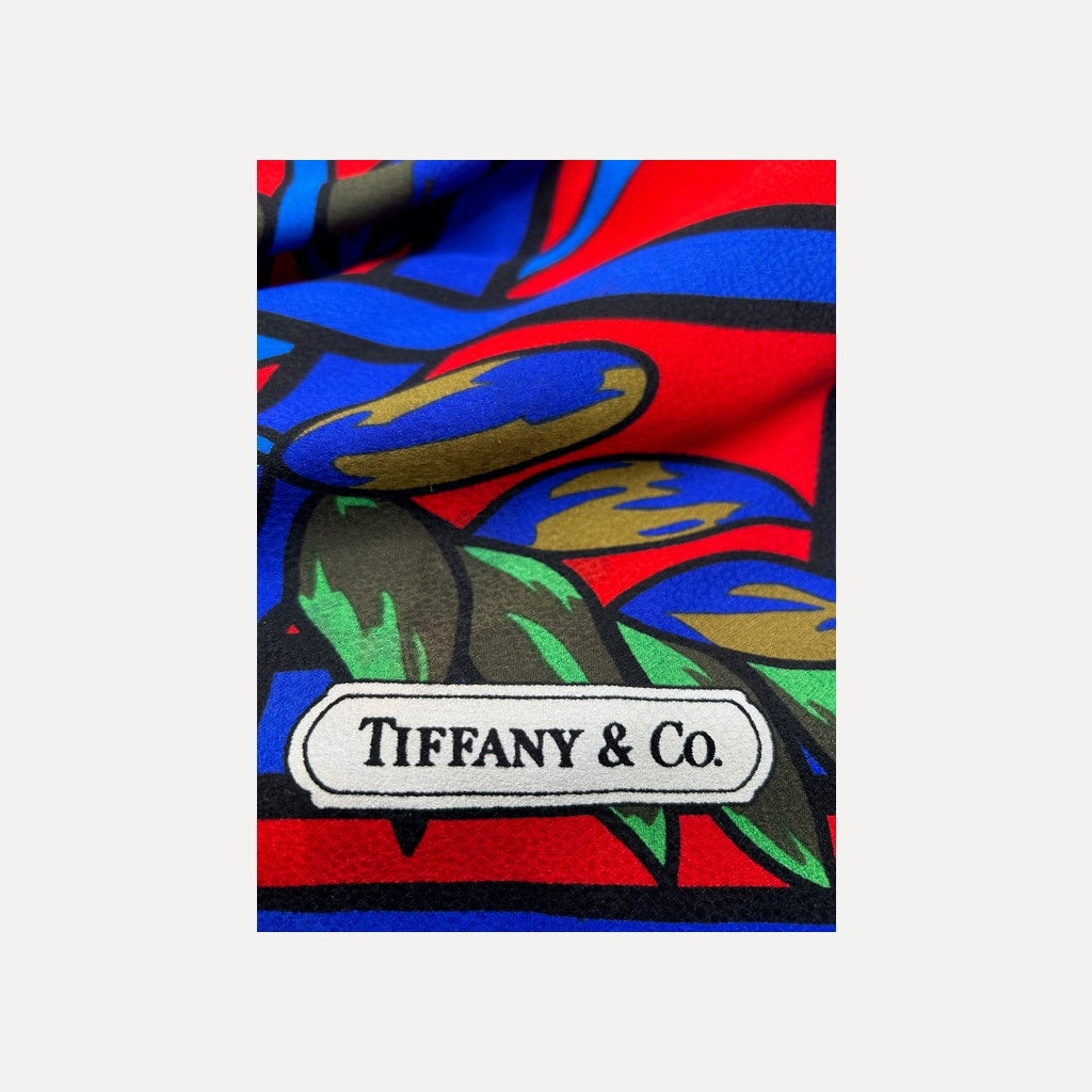 Tiffany & Co. Multicolor (Red, Blue, Green, Gold, Black) Scarf