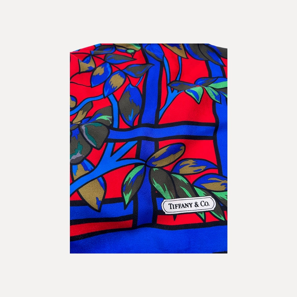 Tiffany & Co. Multicolor (Red, Blue, Green, Gold, Black) Scarf