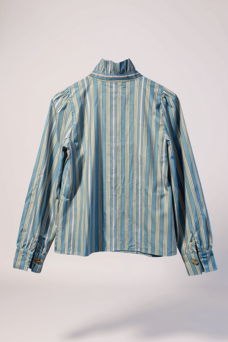 Sezanne Blue, white, beige Blouse