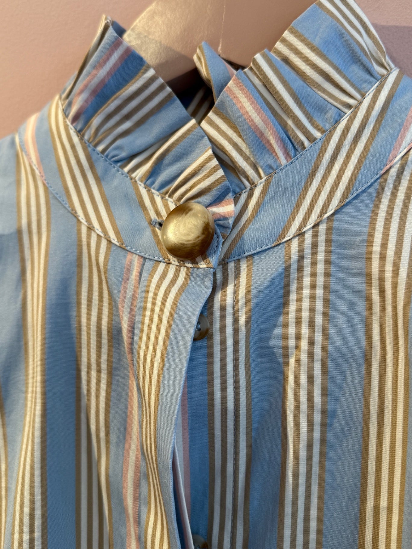 Sezanne Blue, white, beige Blouse