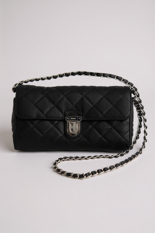Prada Tessuto Impuntu Quilted Flap Bag