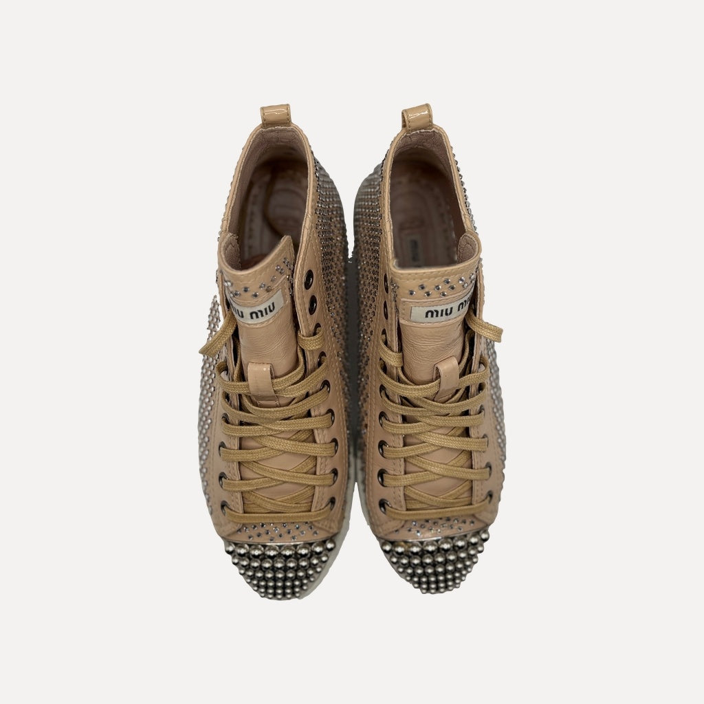 Miu Miu Beige with silver embellishments Sneakers