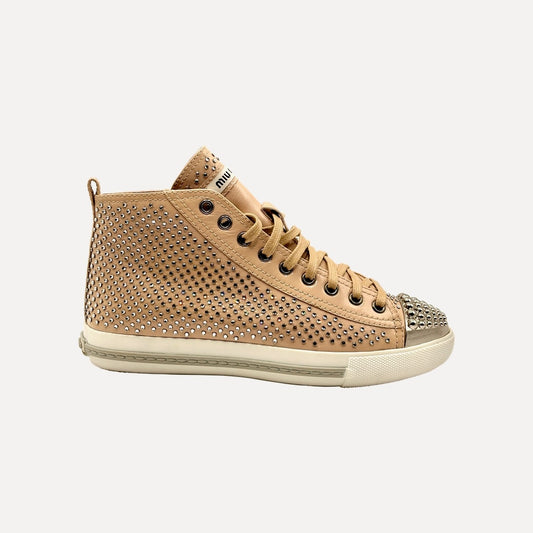 Miu Miu Beige with silver embellishments Sneakers