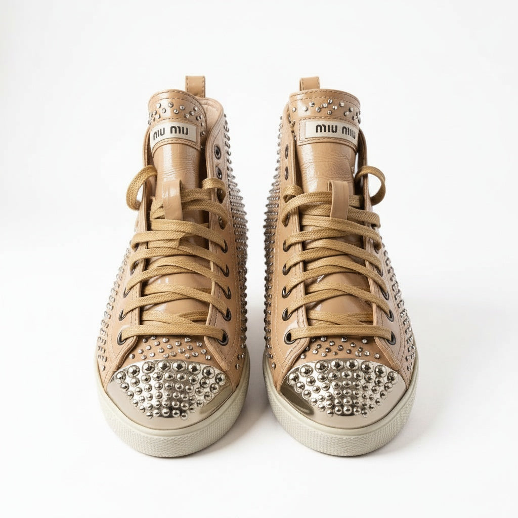 Miu Miu Beige with silver embellishments Sneakers