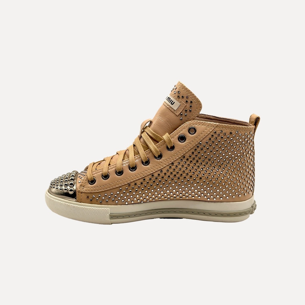 Miu Miu Beige with silver embellishments Sneakers