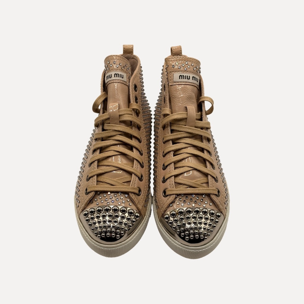 Miu Miu Beige with silver embellishments Sneakers
