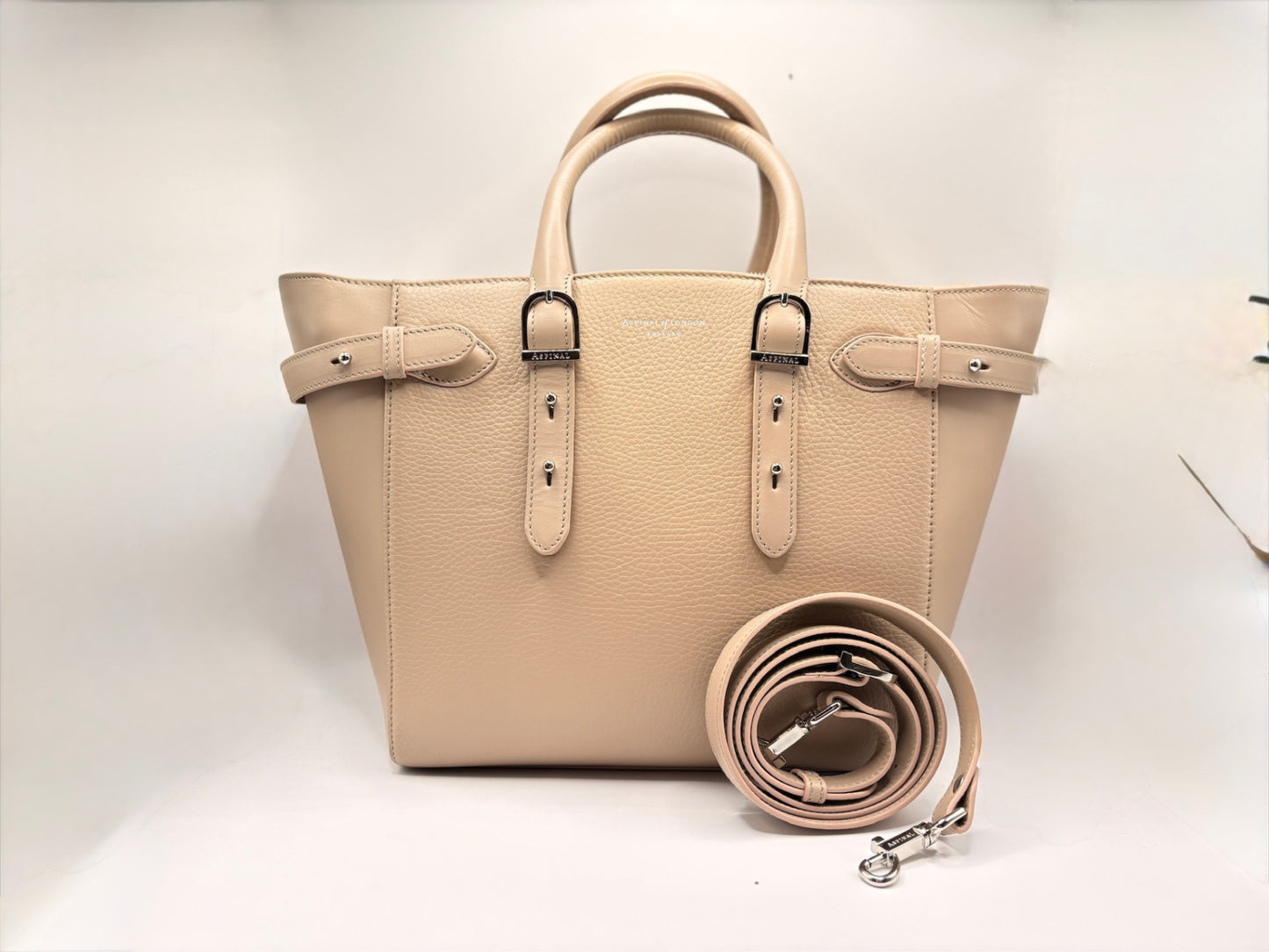 Aspinal of London Beige Bag