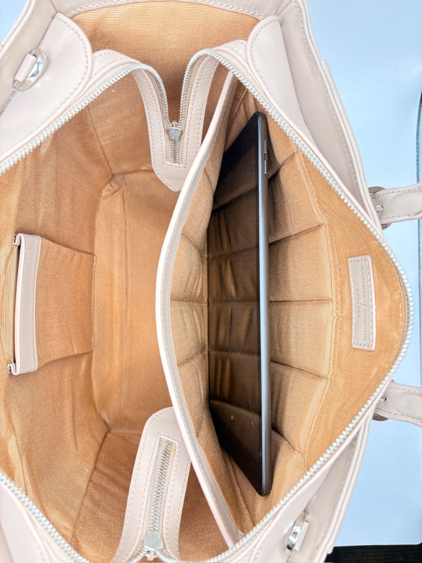 Aspinal of London Beige Bag